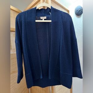 Kinross Deep Blue Open-Front Cardigan